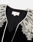 EP YAYING Lace Collar Velvet Knee Length Dress