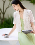 EP YAYING White Short Sleeve Jacket
