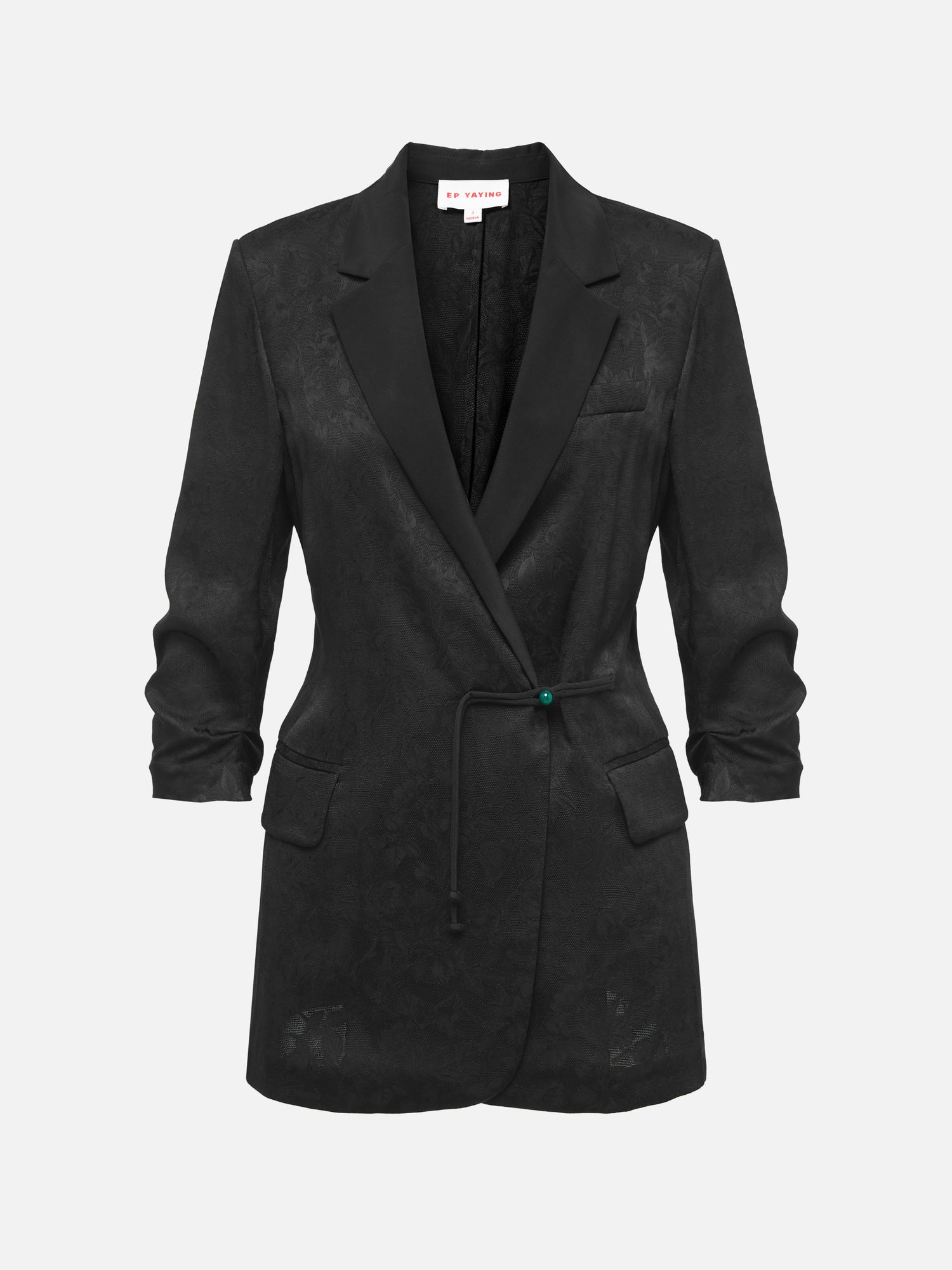 EP YAYING Silk Black Blazer