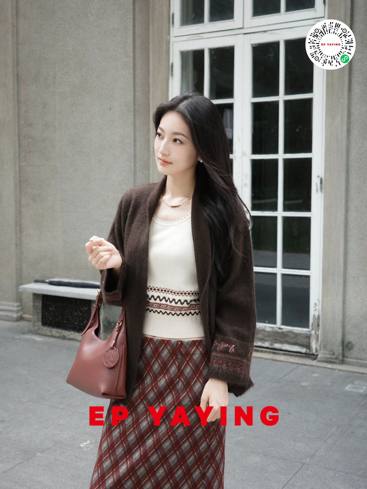 EP YAYING Yak Wool Ethnic Jacquard Jacket