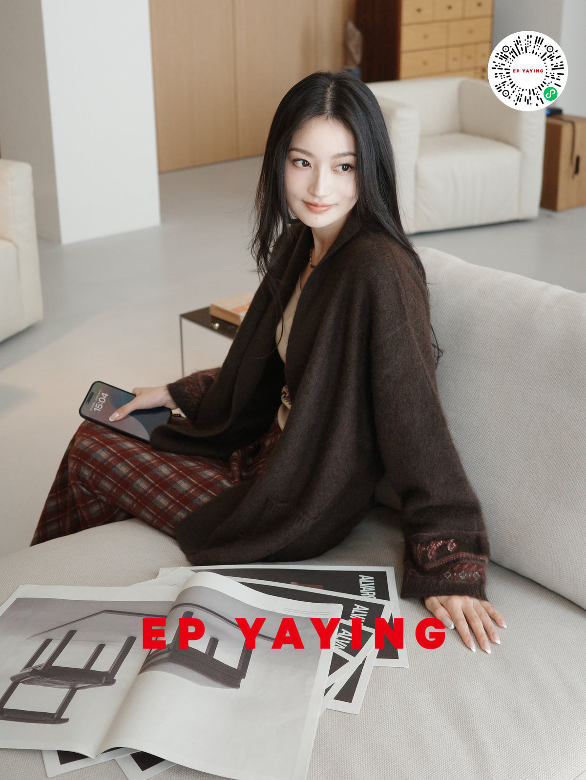 EP YAYING Yak Wool Ethnic Jacquard Jacket