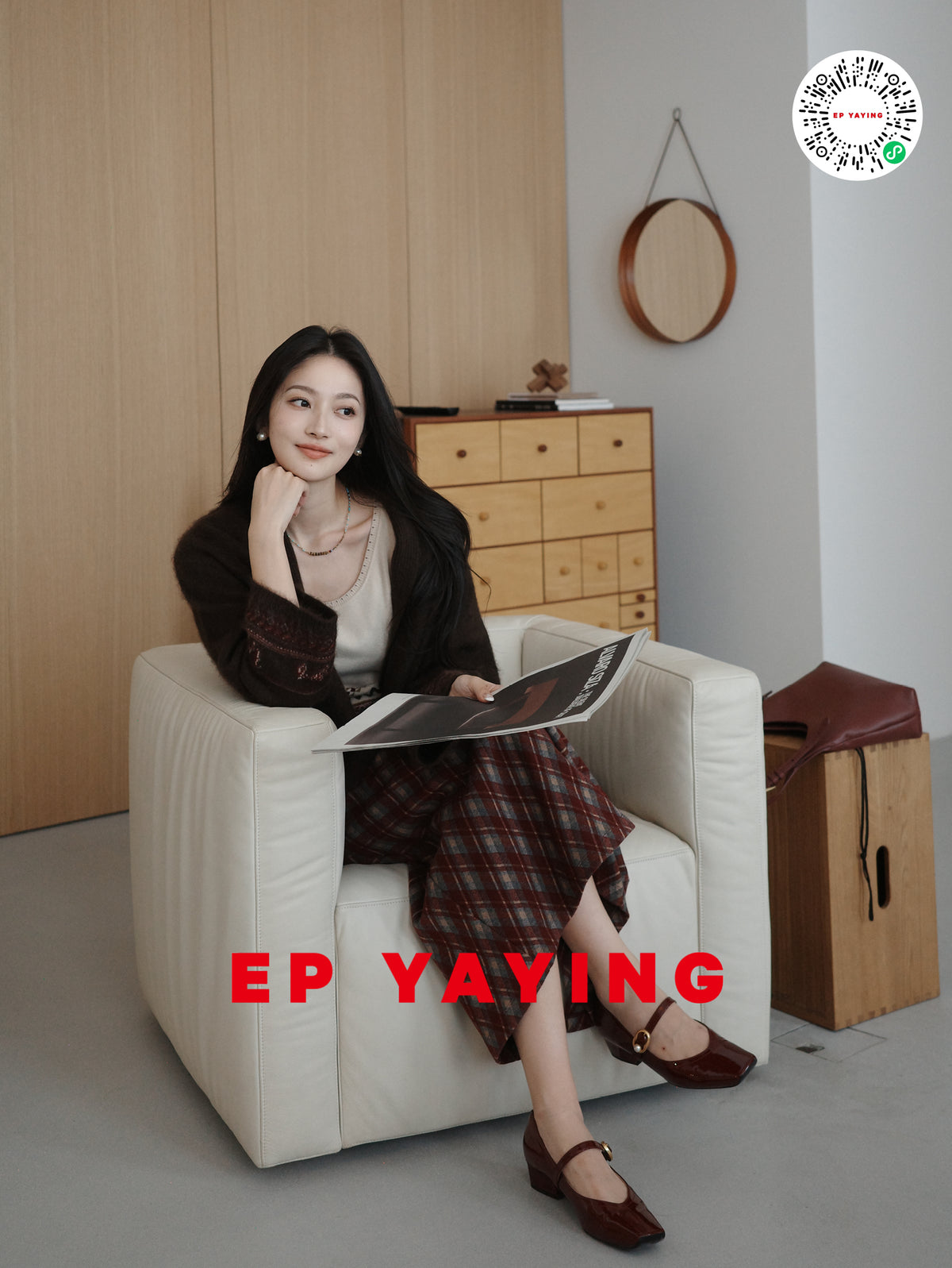 EP YAYING Yak Wool Ethnic Jacquard Jacket