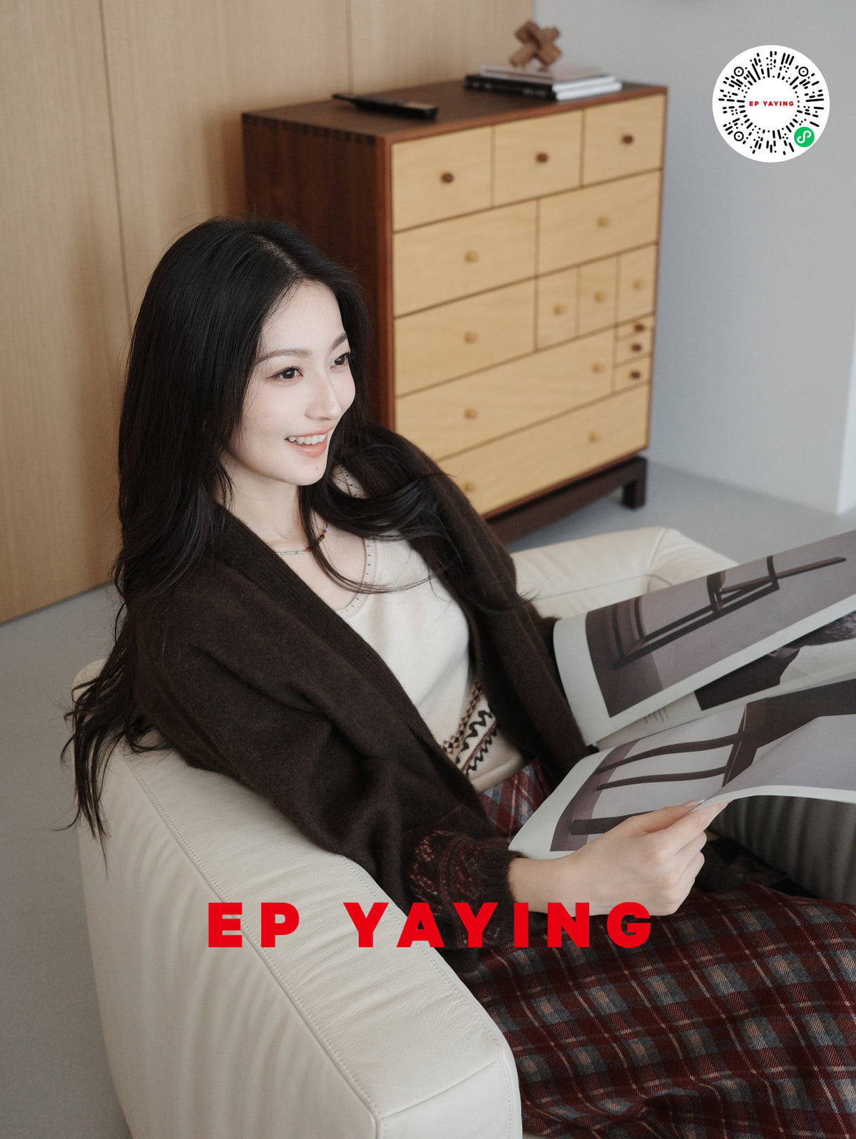 EP YAYING Yak Wool Ethnic Jacquard Jacket