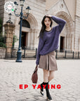 EP YAYING Mohair Fancy Yarn Wool Sophisticated Knit Top