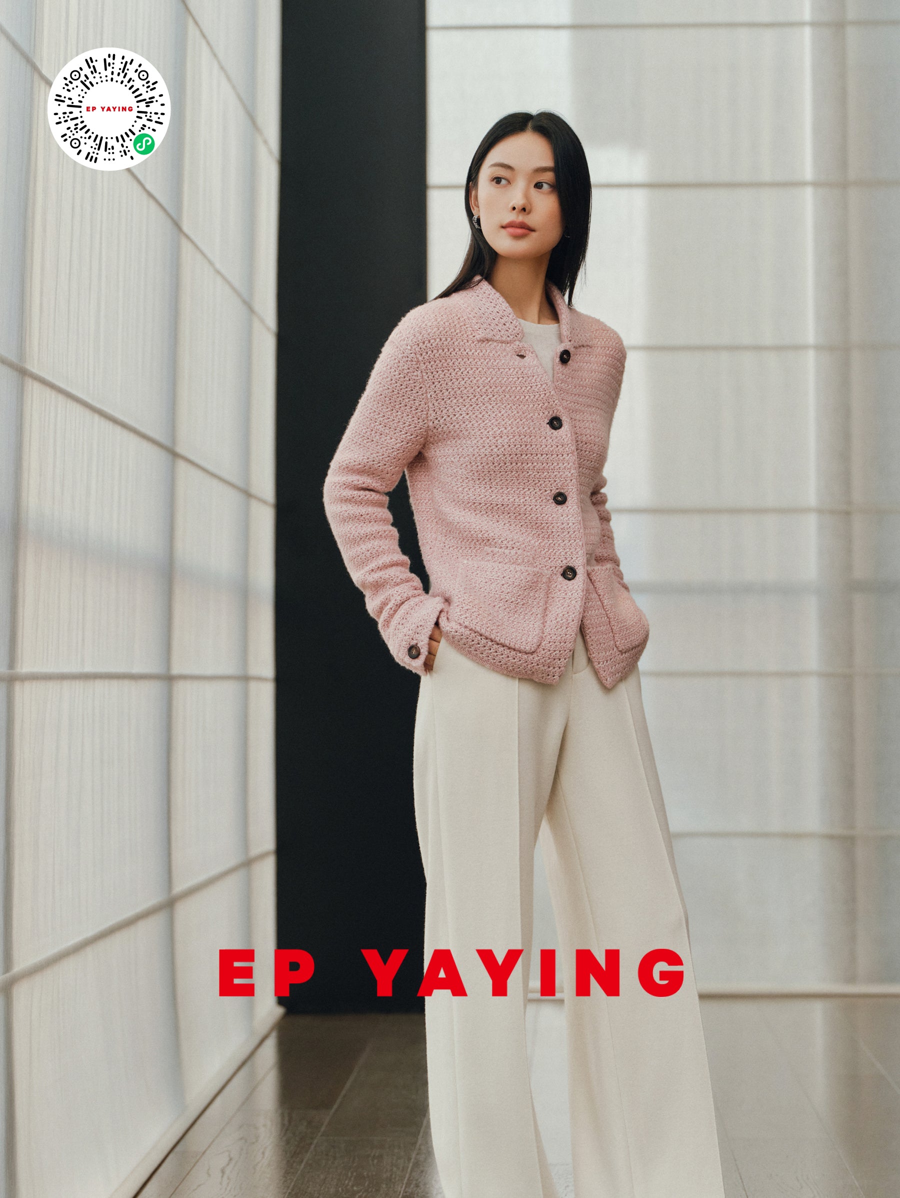 EP YAYING Knitted Cardigan Sweater