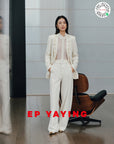 EP YAYING Merino Wool V-neck Blazer