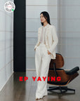 EP YAYING Merino Wool V-neck Blazer
