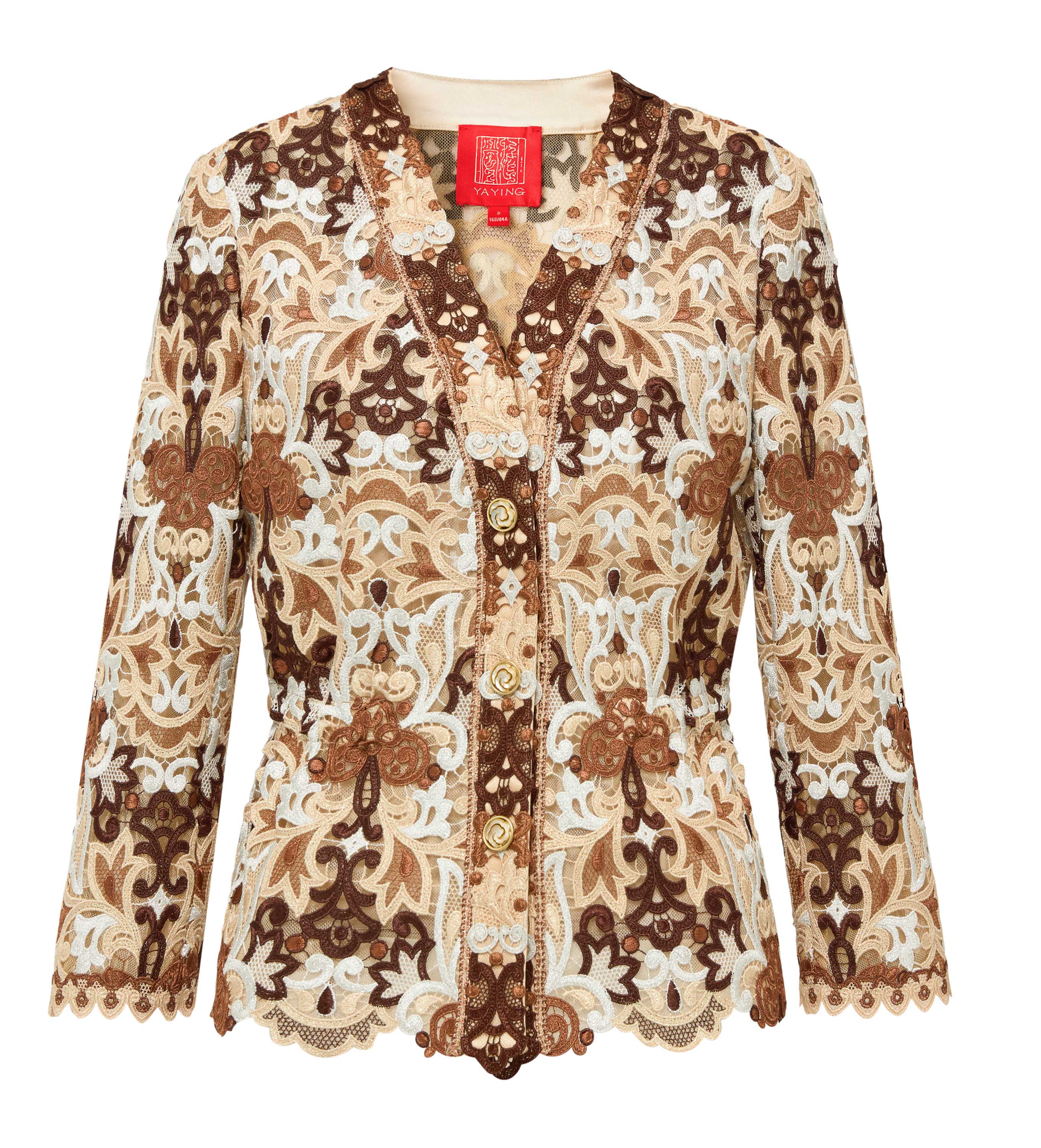 YAYING Brown Floral Blouse