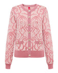 YAYING Pink Sheer Knit Cardigan