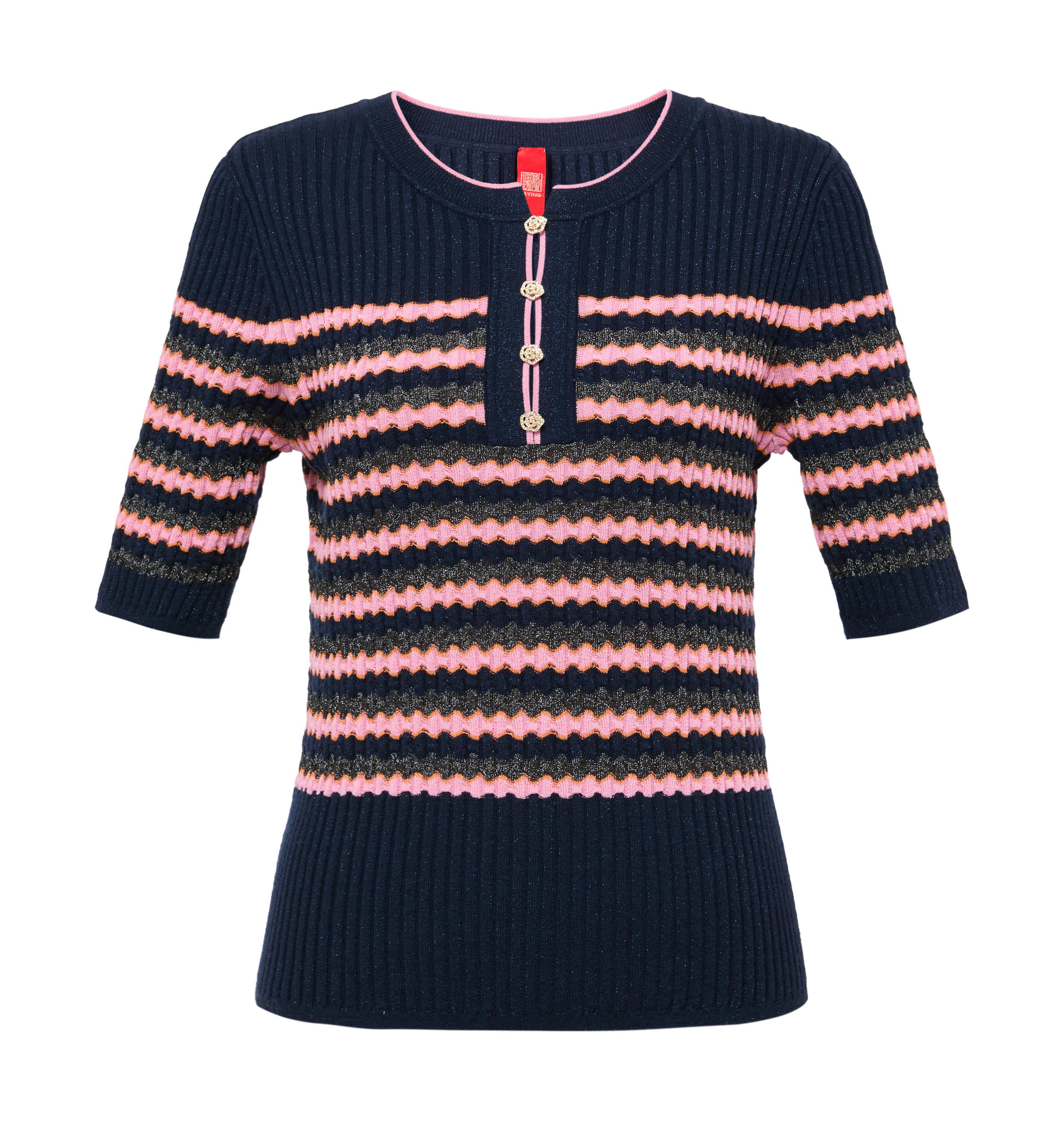 YAYING Striped Knit Top