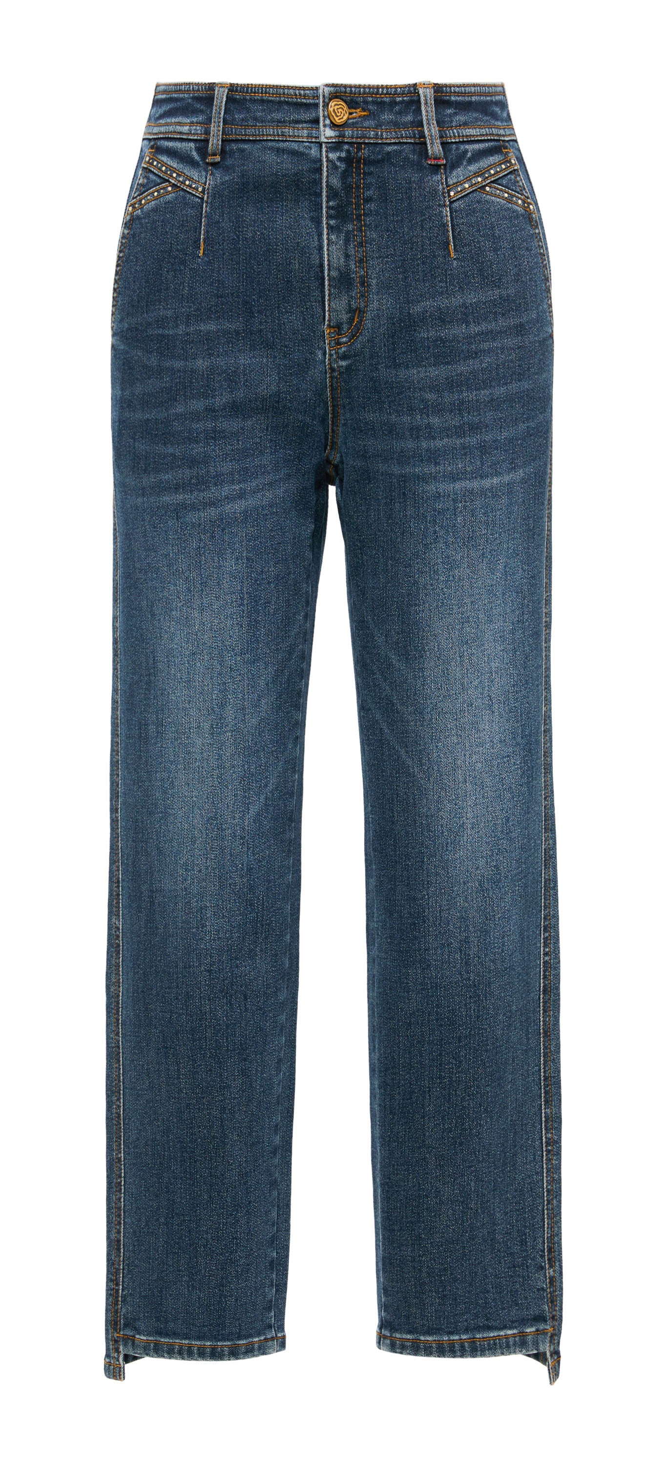 YAYING Blue Straight-Leg Jeans