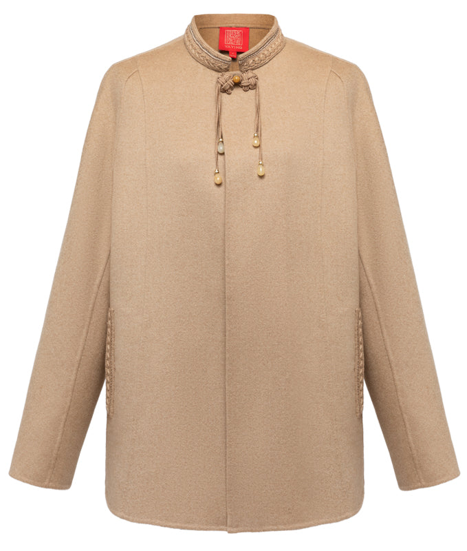 YAYING Beige Embroidered Shirt