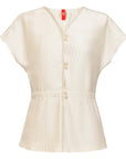 YAYING V-Neck Waist-Defining Shirt