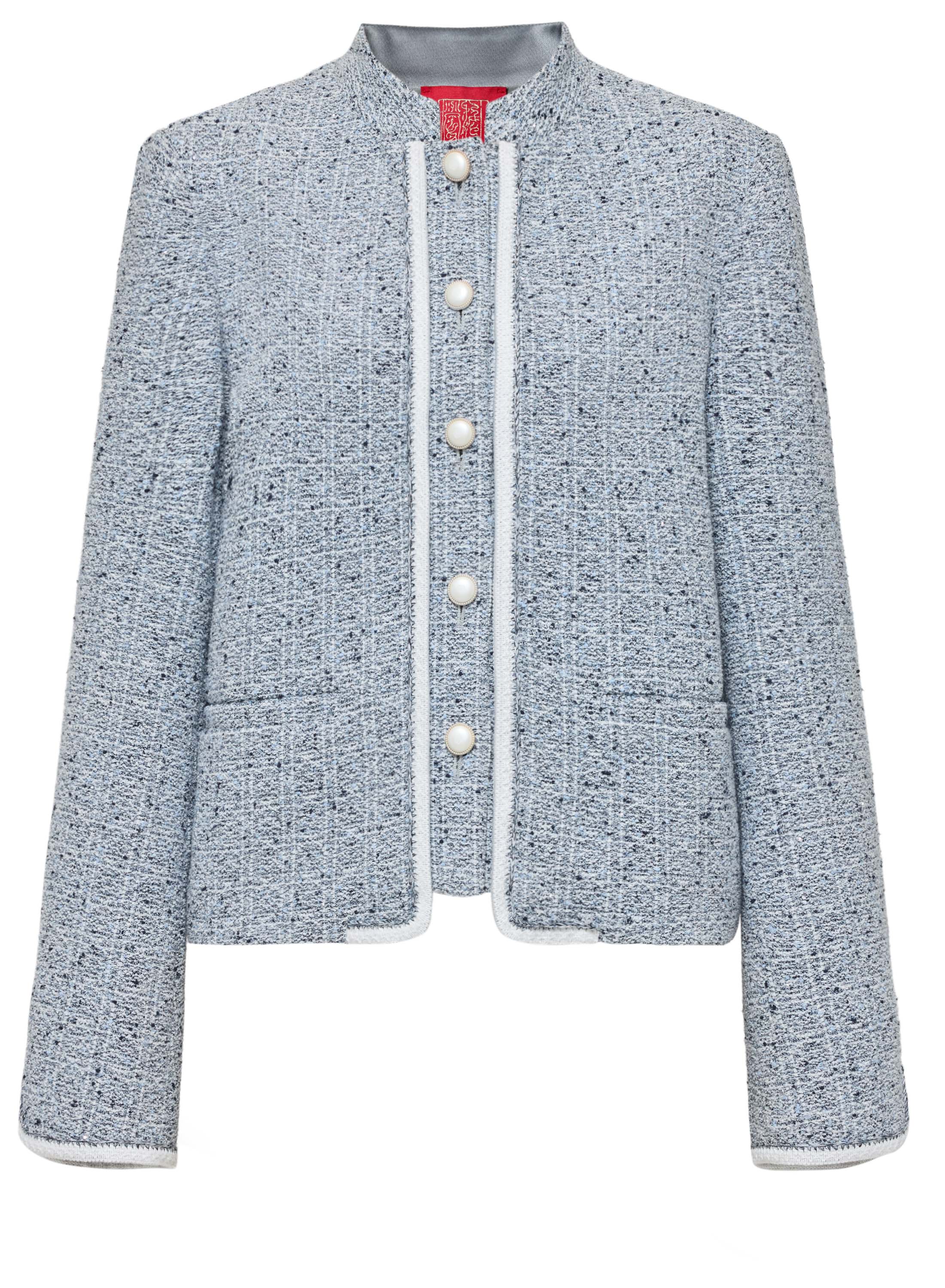YAYING Chinese-Style Small Stand-Collar Short Knit Jacket