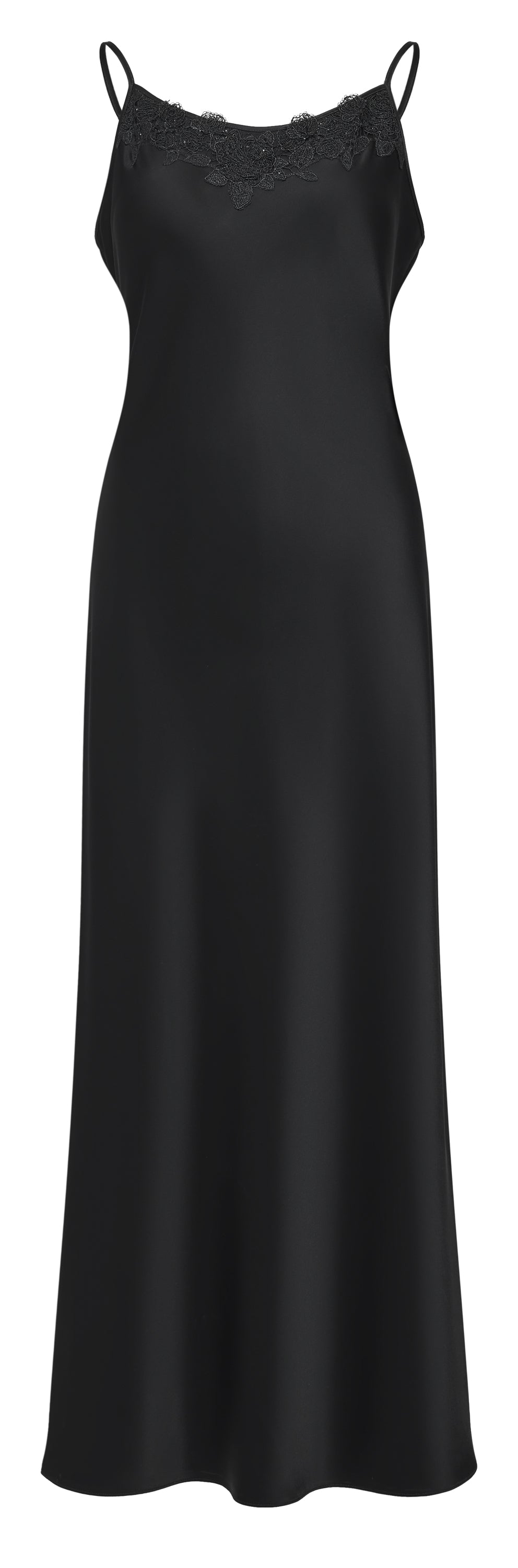 YAYING Triacetate Lace-Spliced Slip Dress