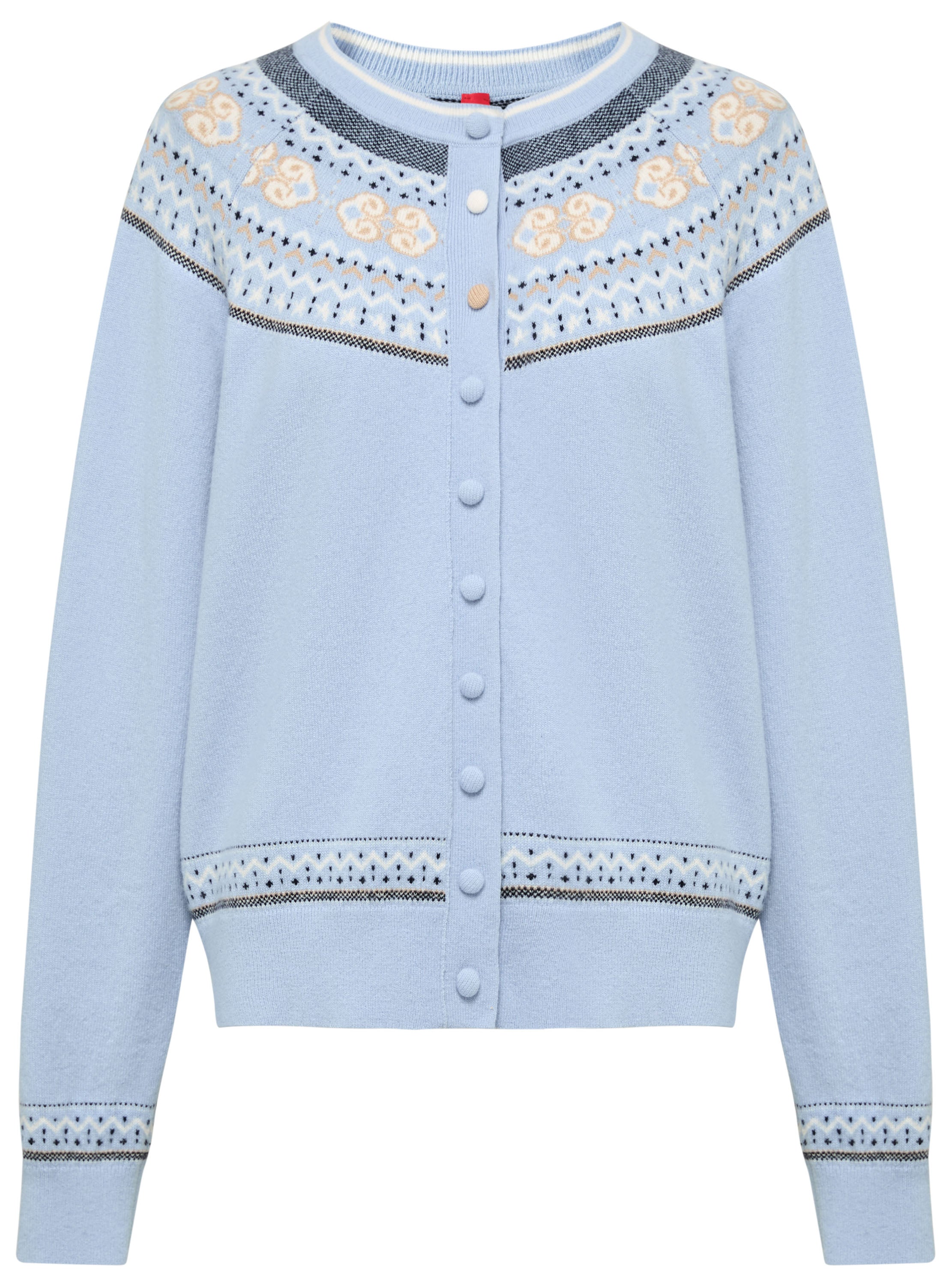 YAYING Ruyi Mountain Sea Jacquard Knit Cardigan