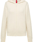YAYING Old-Money Cable-Knit Zip Sweater Coat