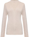 YAYING Mock-Neck Cable-Knit Cashmere-Silk Top