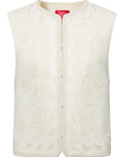 YAYING Wool-Silk Peony Embroidered Vest