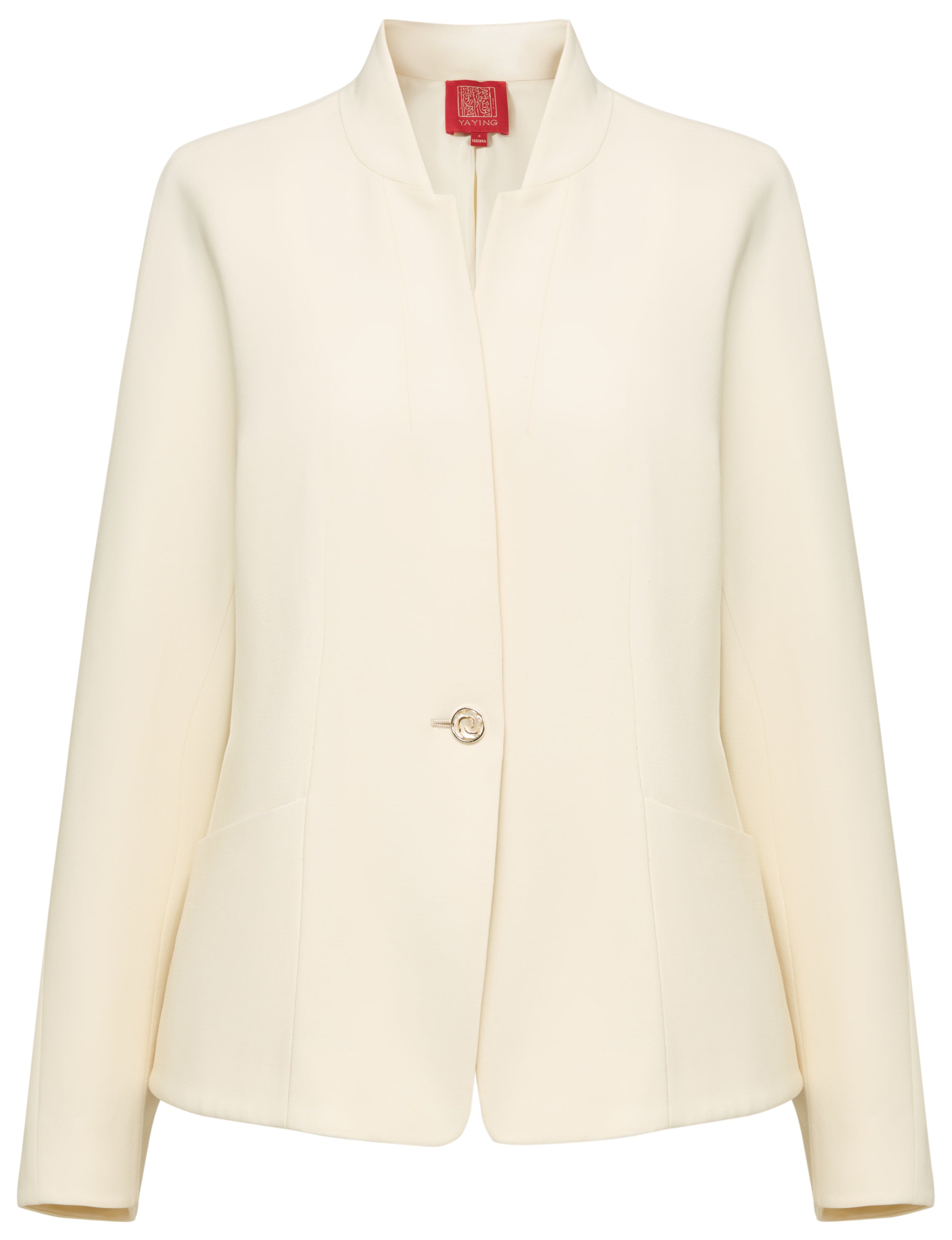 YAYING Silk Wool Raglan-Sleeve Fitted Coat