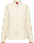 YAYING Silk Wool Raglan-Sleeve Fitted Coat