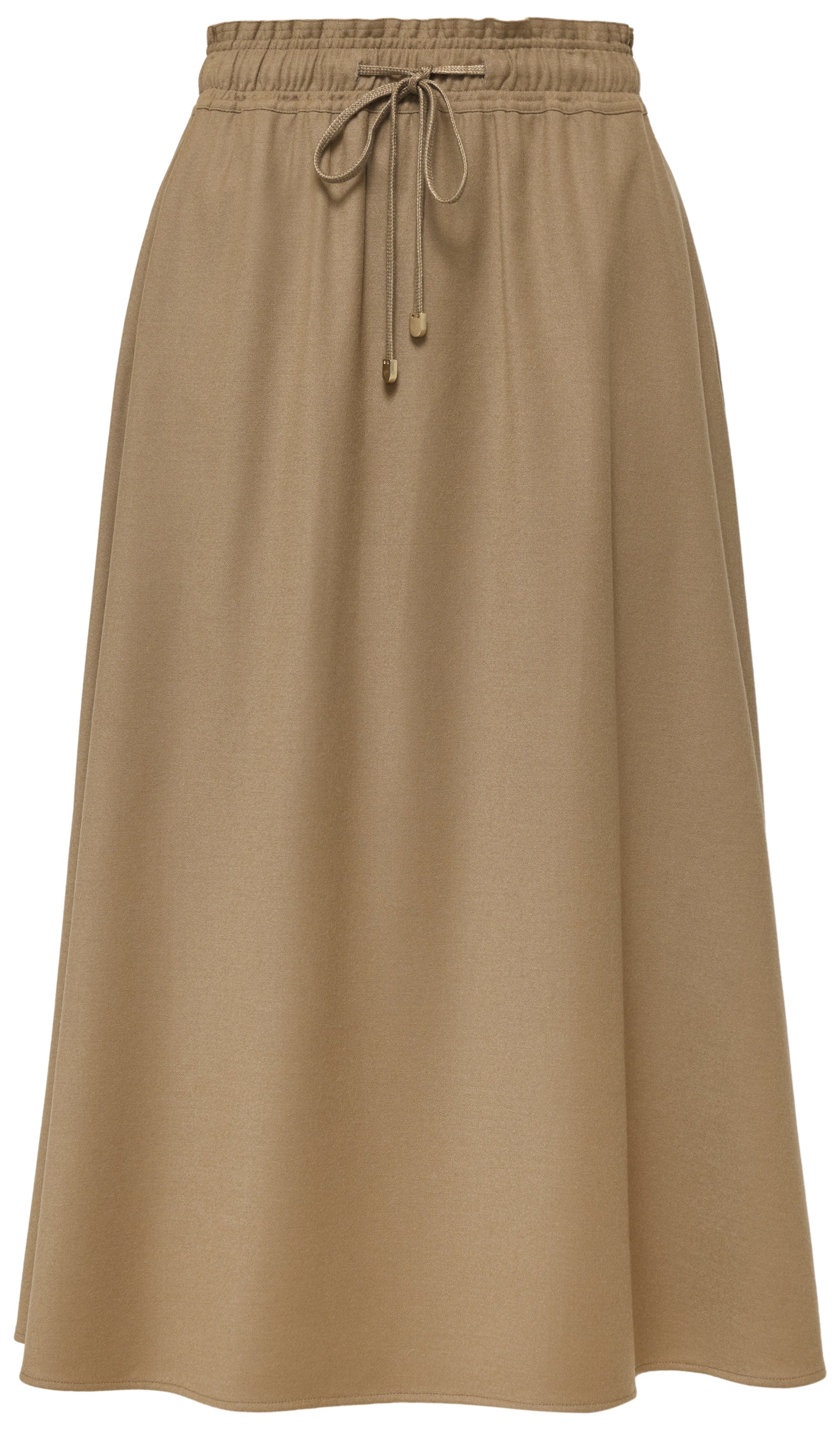 YAYING Wool Cashmere Drawstring A-Line Skirt