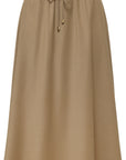 YAYING Wool Cashmere Drawstring A-Line Skirt