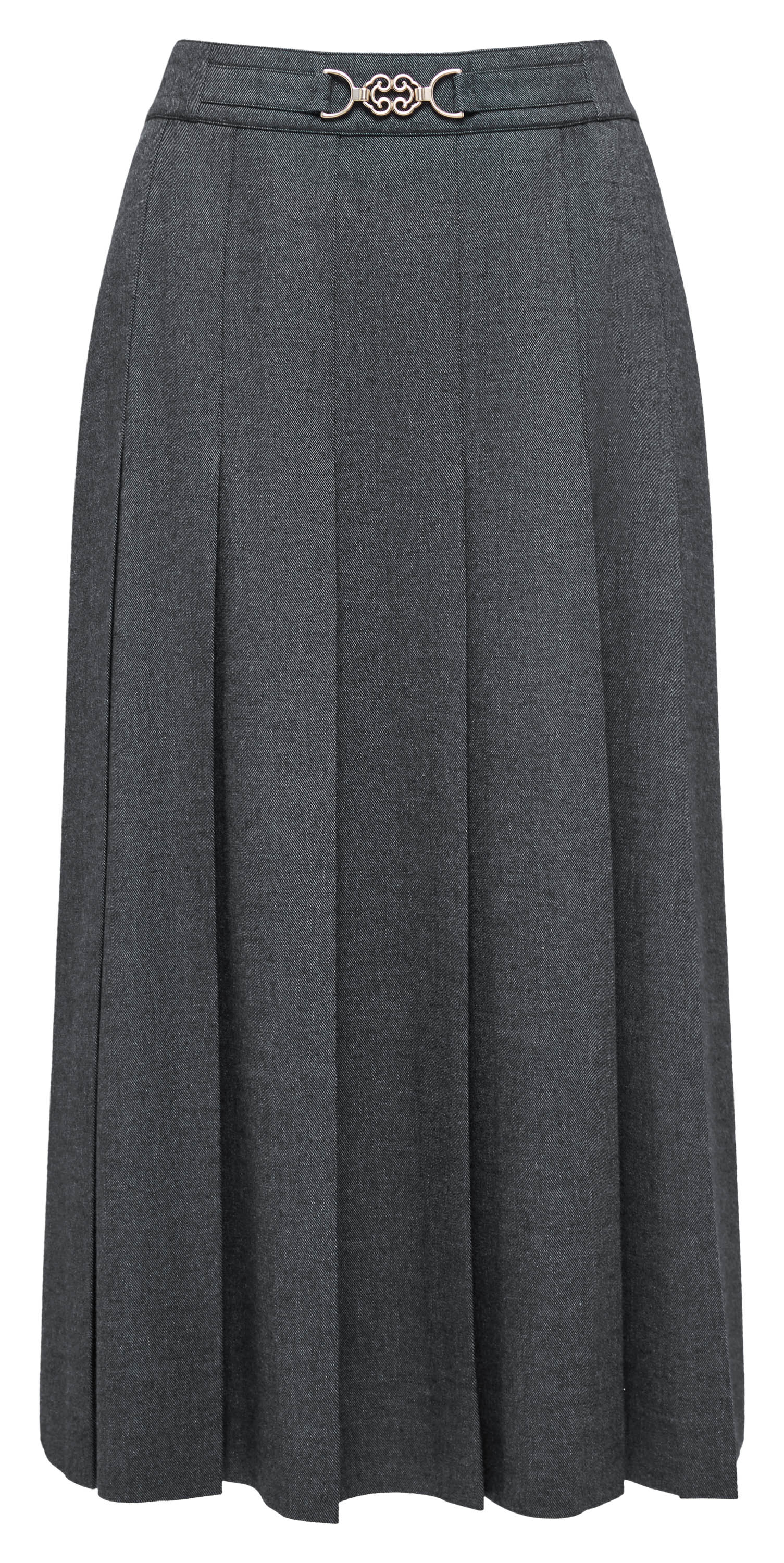 YAYING Wool Pleated Midi Skirt