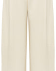 YAYING Silk Wool Curved Wide-Leg Trousers
