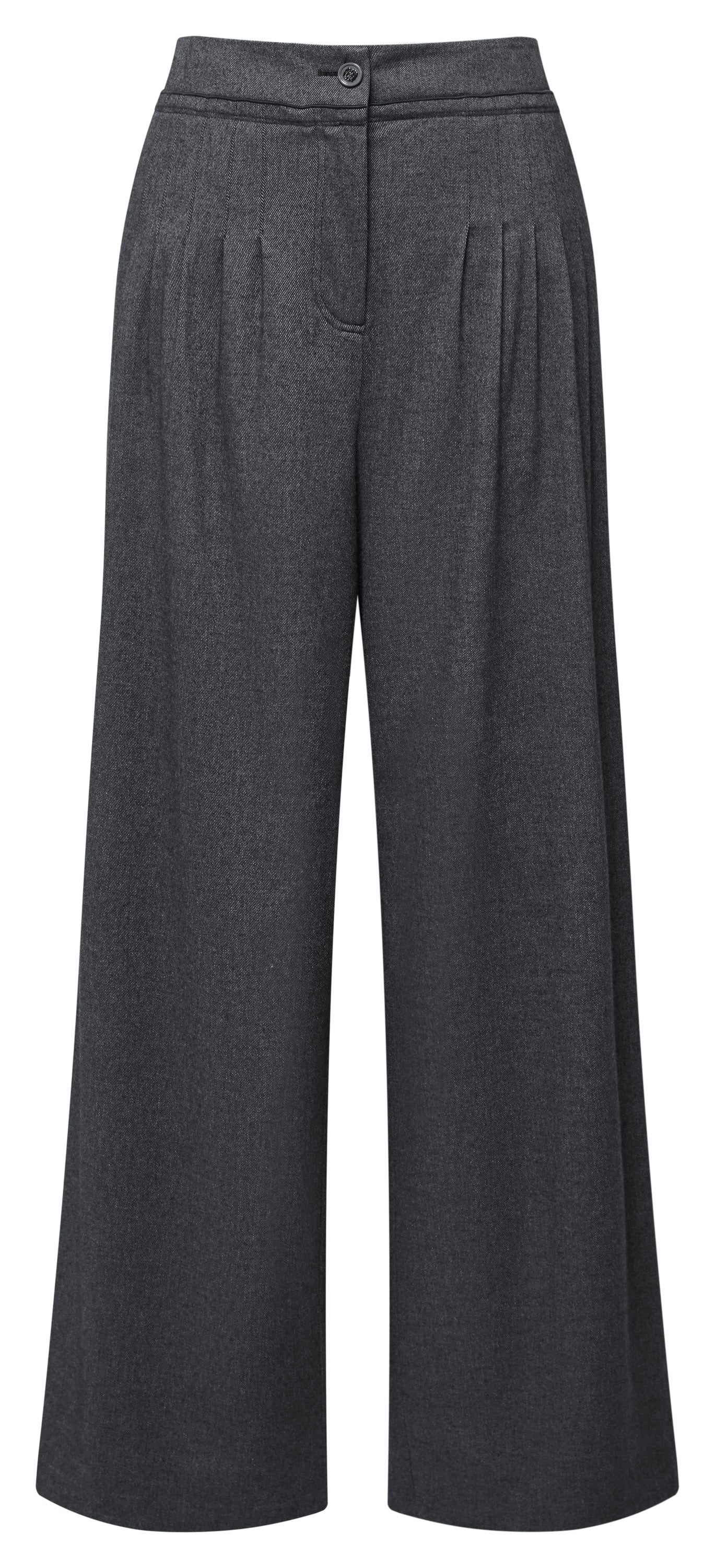 YAYING Twill Wool Straight-Leg Pants