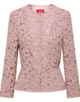 YAYING Peony Jacquard Textured Plush Jacket