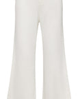 YAYING Silk cotton peony pattern cropped flared jeans
