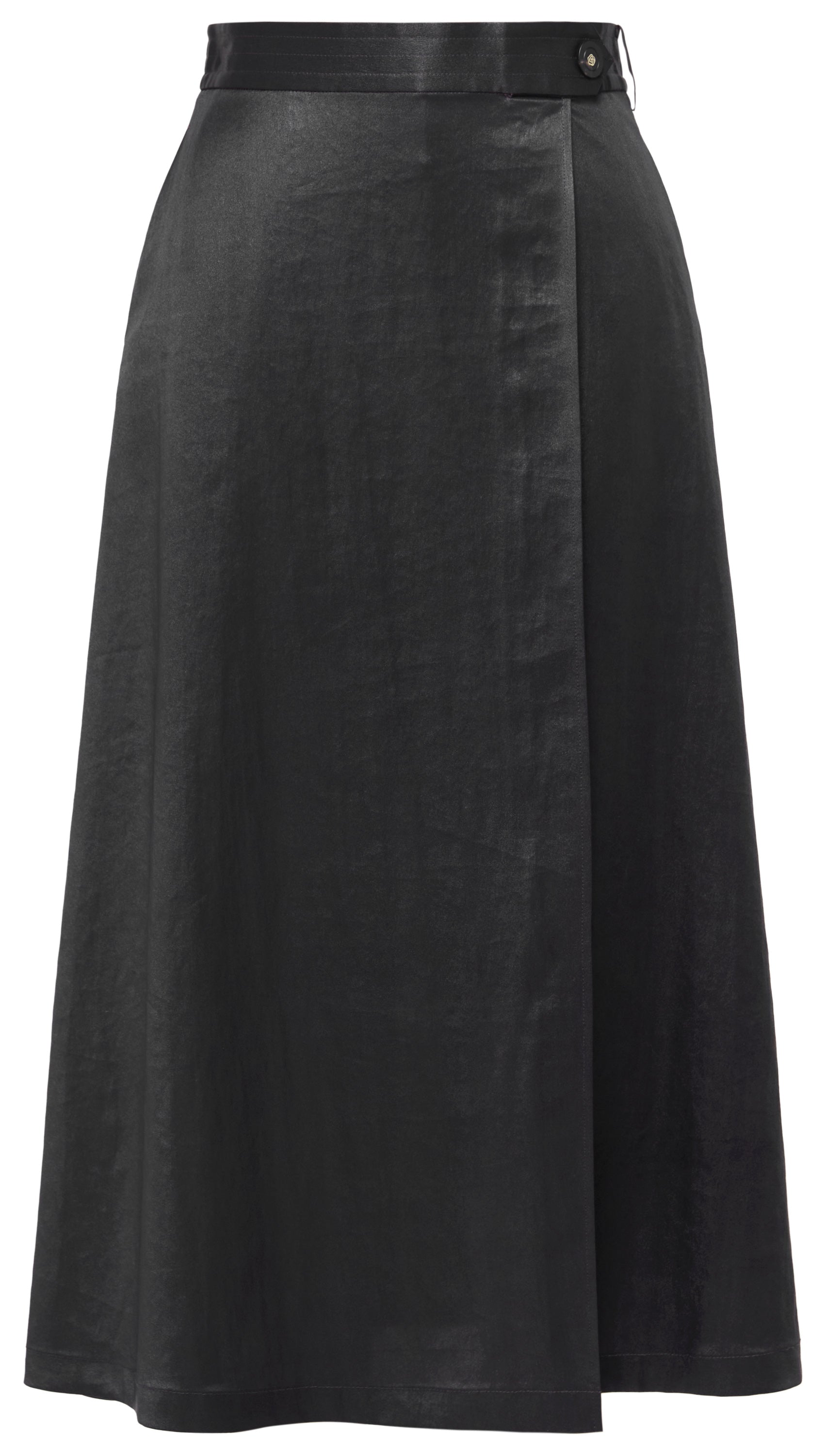 YAYING TIE-WAIST A-LINE MIDI SKIRT