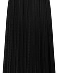 YAYING Silk Smooth Wave Trim A-Line Long Knit Skirt