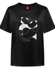 YAYING SILK PRINT T-SHIRT
