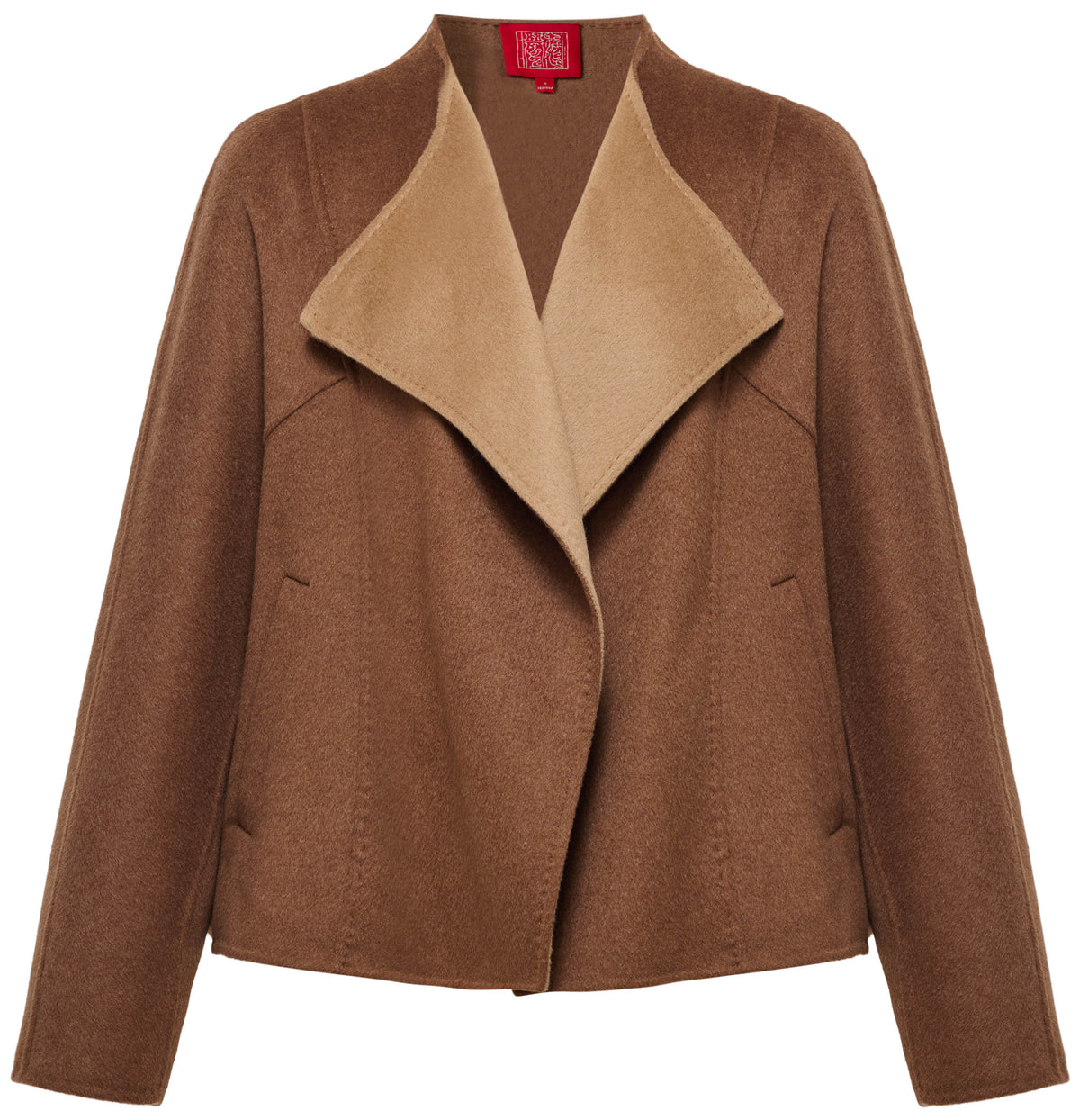 YAYING Silk-Wool-Cashmere Mandarin-Collar Reversible Coat