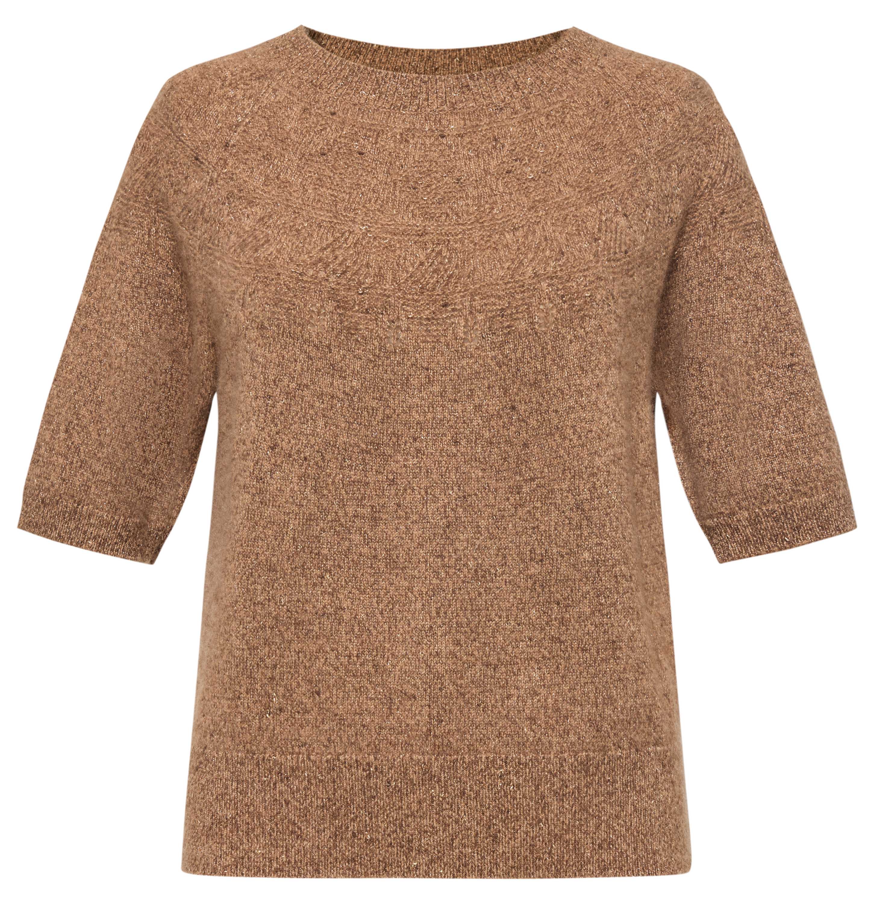 YAYING Cashmere Short-Sleeve Knit Top
