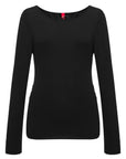 YAYING Silk Wool Ribbed Lace Trim Knit Top