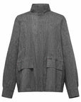 YAYING Linen Blend Plaid Waist-Cinched Trench Coat
