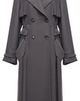YAYING Wool Blend Long Hooded Windbreaker Coat