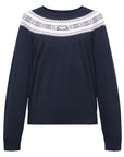 YAYING Golden Wool Fair Isle Knit Sweater