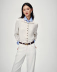 EP YAYING Versatile Stand Collar Knit Top