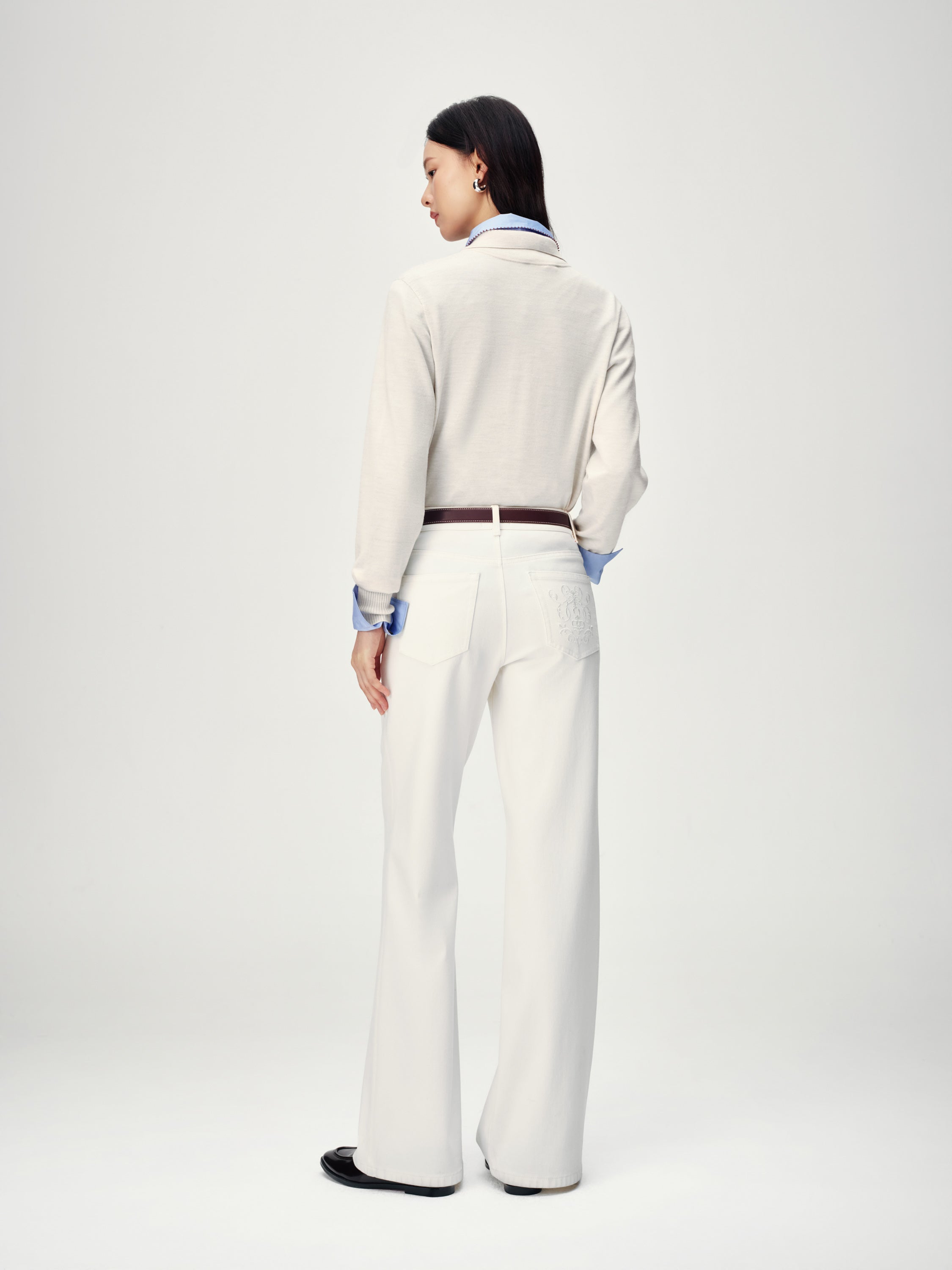 EP YAYING Versatile Stand Collar Knit Top