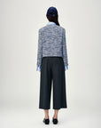 EP YAYING Blue-Grey Tweed Jacket