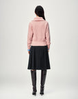 EP YAYING Full-Zip Lapel Ribbed Knit Cardigan