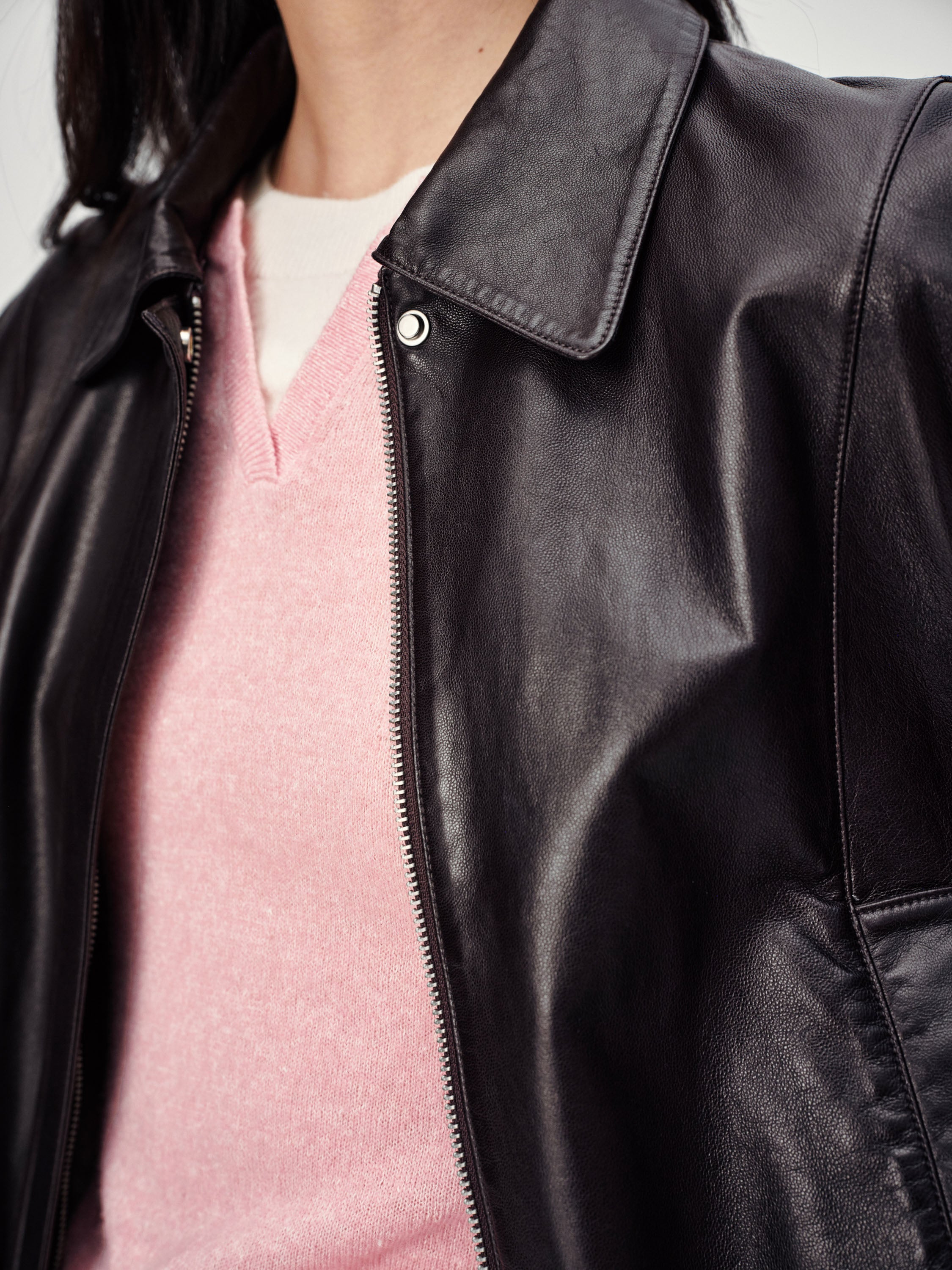 EP YAYING Vintage Sleek Leather Jacket