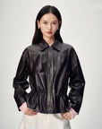 EP YAYING Vintage Sleek Leather Jacket
