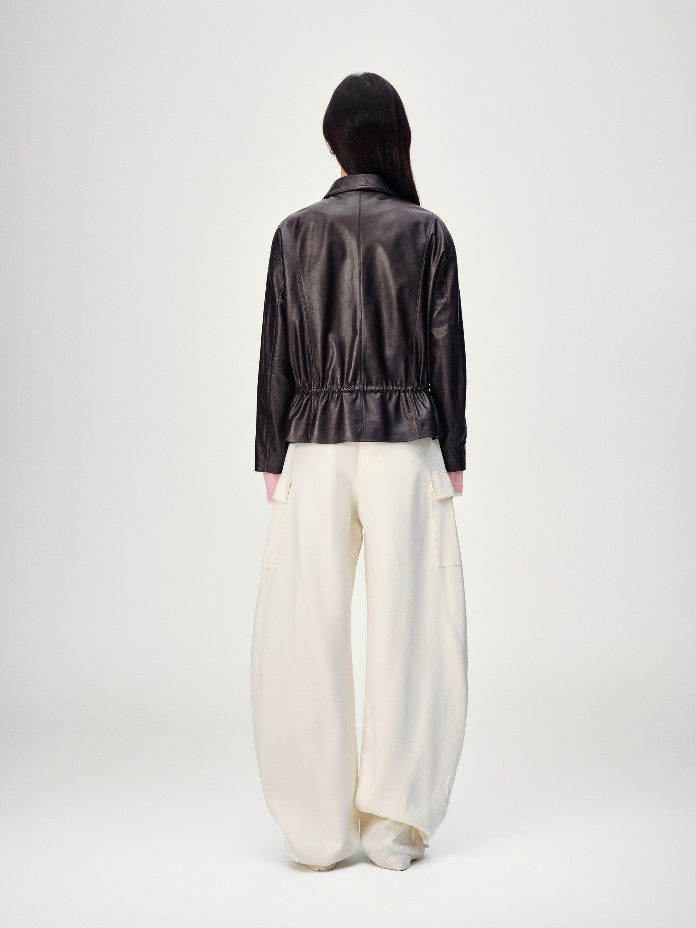 EP YAYING Vintage Sleek Leather Jacket
