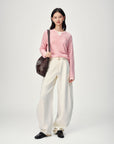EP YAYING Faux Two-Piece Knit Pullover