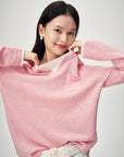 EP YAYING Faux Two-Piece Knit Pullover